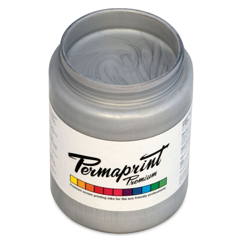 Permaprint Premium Screenprinting Ink Pearl Silver 300ml