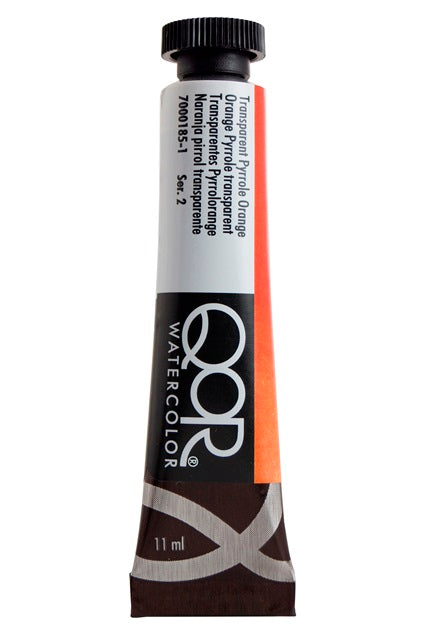 QoR Watercolour Paint Transparent Pyrrole Orange 11ml