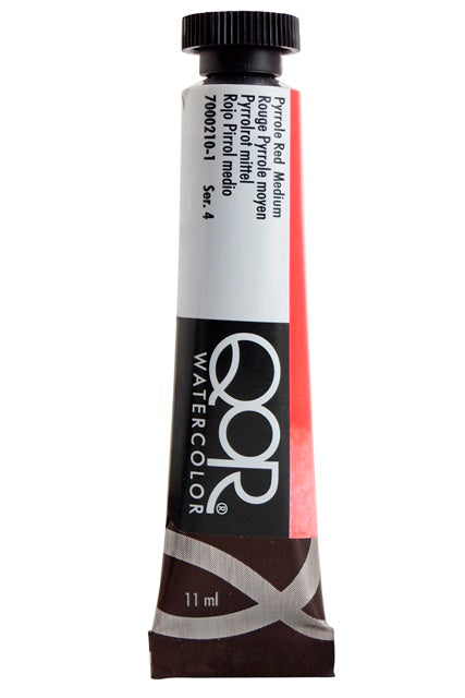 QoR Watercolour Paint Pyrrole Red Medium 11ml