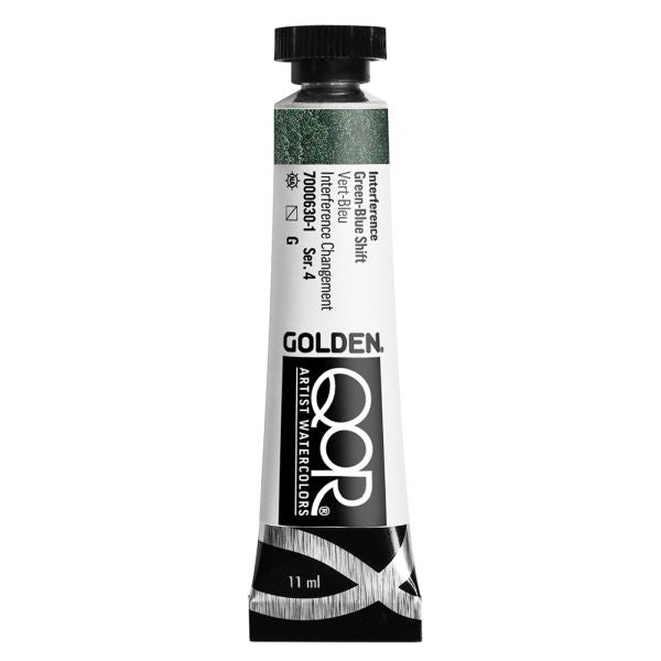 QoR Watercolour Paint Interference Green-Blue Shift 11ml