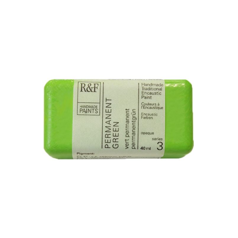R&F Encaustic Paint Permanent Green 40ml
