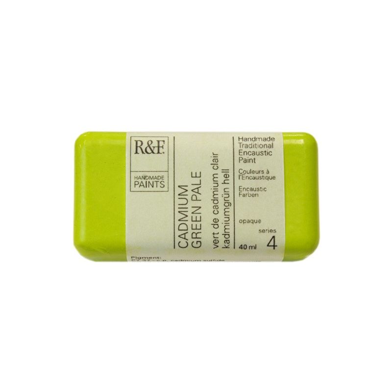 R&F Encaustic Paint Cadmium Green Pale 40ml