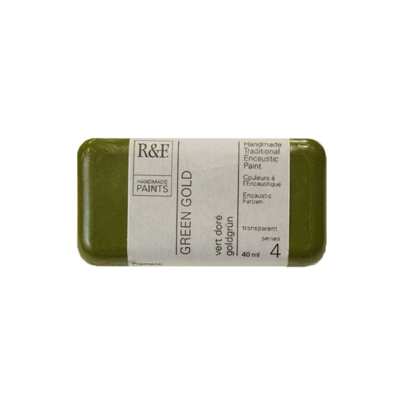 R&F Encaustic Paint Green Gold 40ml