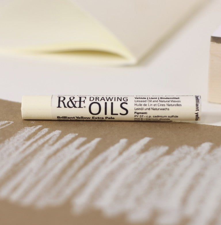 R&F DRAWING OIL STICK BRILLIANT YELLOW EXTRA PALE 12ML