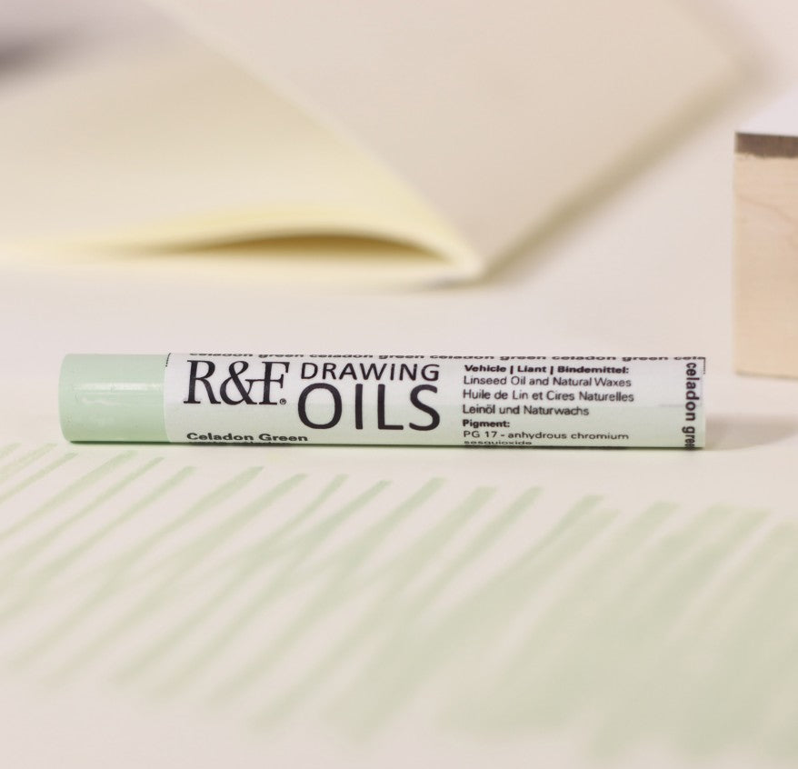 R&F DRAWING OIL STICK CELADONE GREEN 12ML