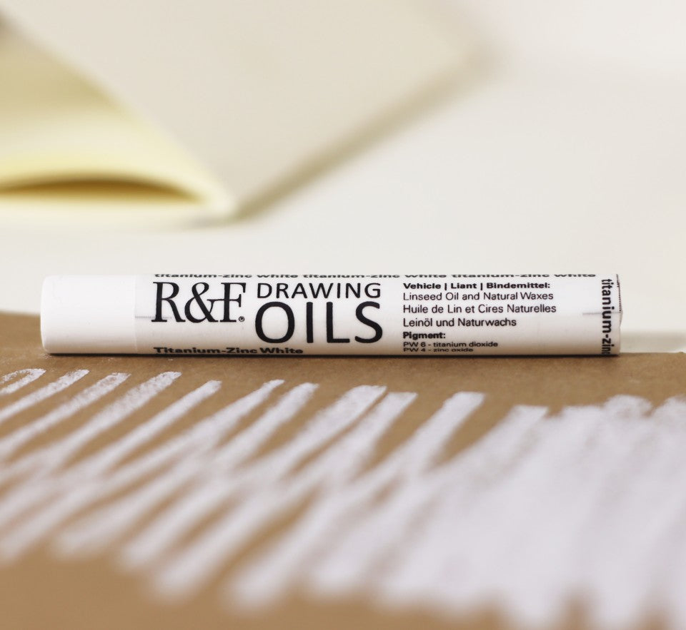R&F DRAWING OIL STICK TITANIUM ZINC WHITE