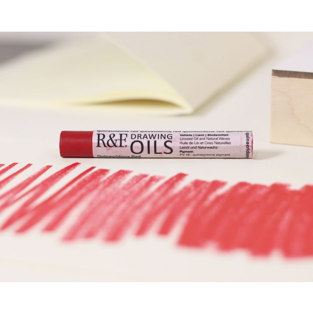 R&F DRAWING OIL STICK QUINACRIDONE RED 12ML