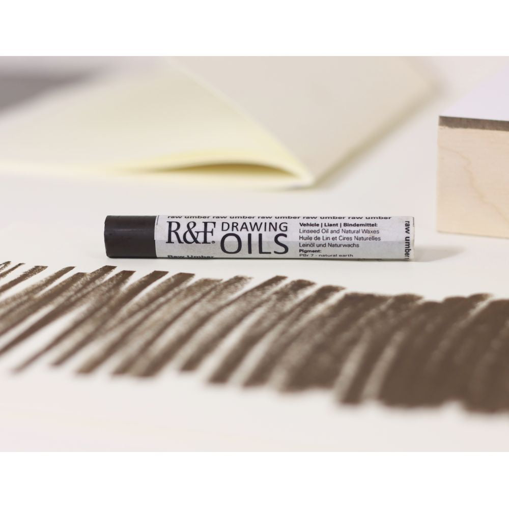 R&F DRAWING OIL STICK RAW UMBER 12ML
