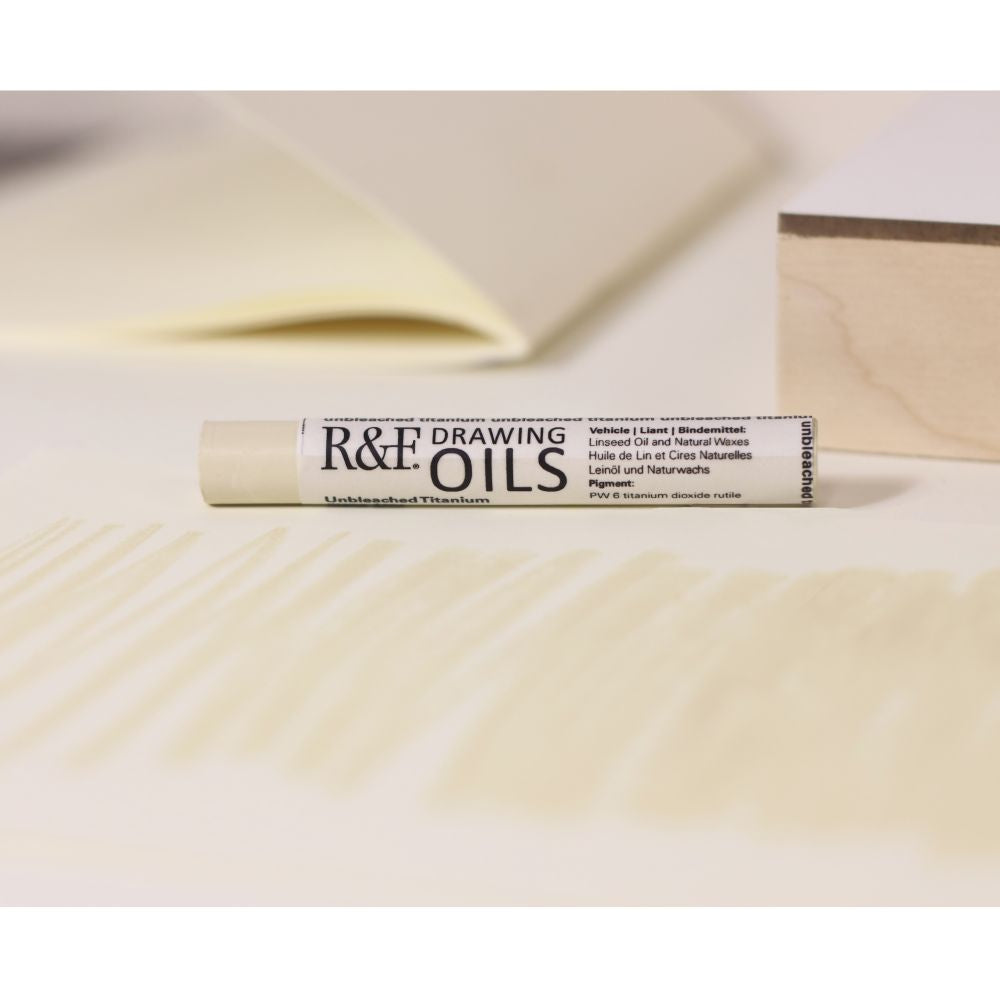 R&F DRAWING OIL STICK UNBLEACHED TITANIUM 12ML