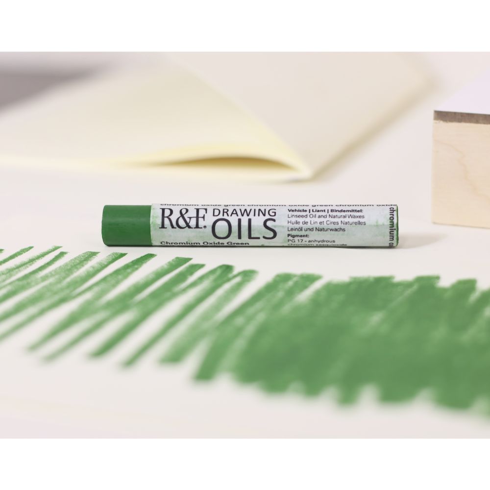 R&F DRAWING OIL STICK CHROME OXIDE GREEN 12ML