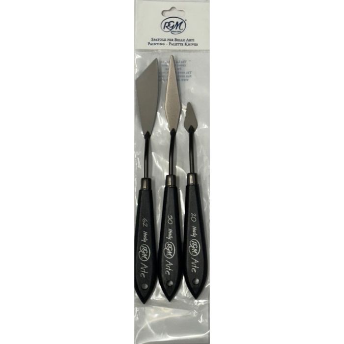 RGM Arte Line Palette Knife Set 3 Black SET