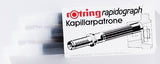 Rotring Rapidograph Cartridge Black Packet 3
