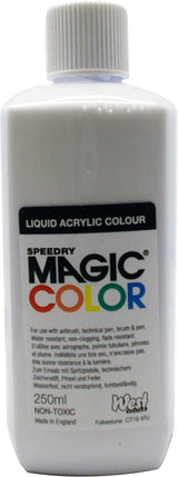 Magic Colour Waterbased Liquid Acrylic Paint Opaque Lunar White 250ml