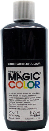 Magic Colour Waterbased Liquid Acrylic Paint Opaque Quasar Black 250ml