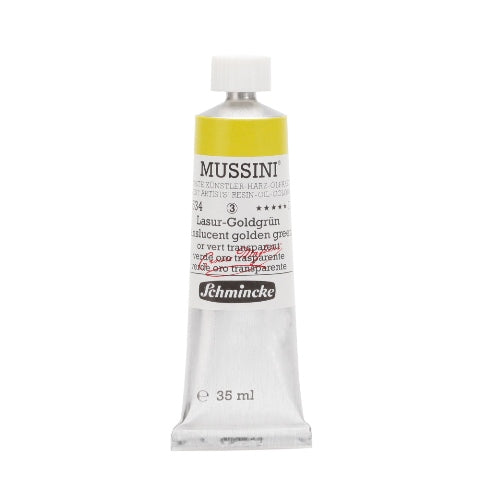 Schmincke MUSSINI Oil Paint Transparent Golden Green 35ml