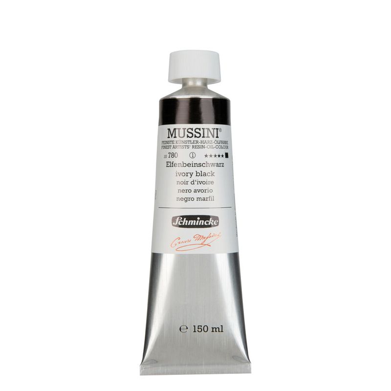 Schmincke MUSSINI Oil Paint Ivory Black 150ml