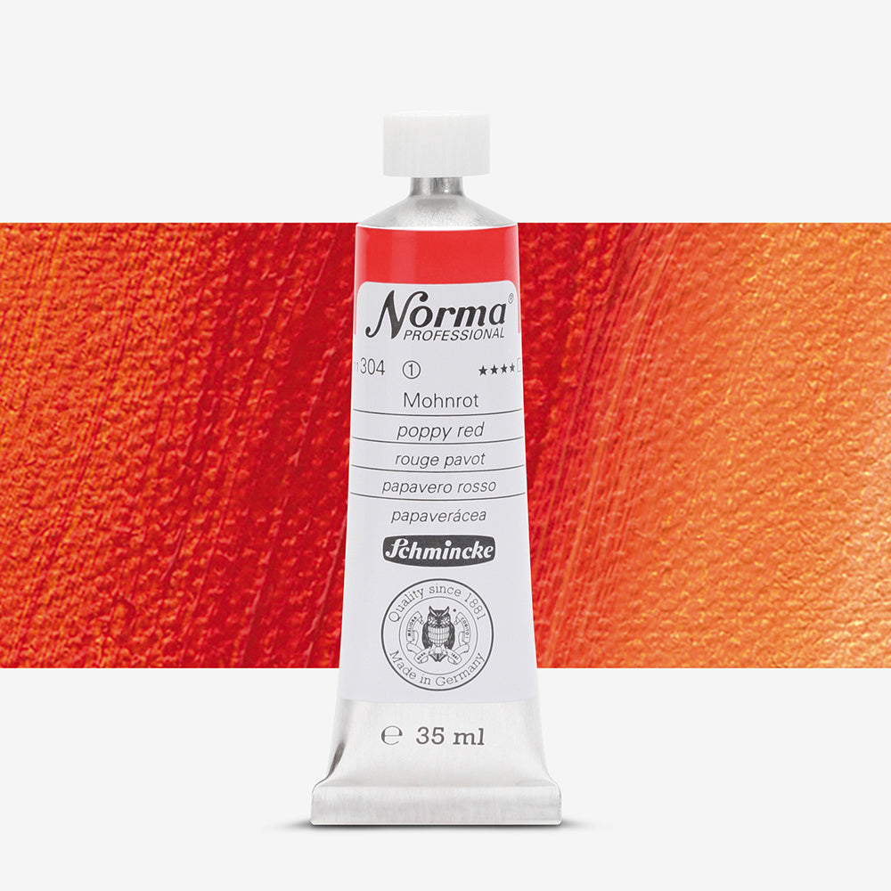 Schmincke Norma Professional Oil Paint Poppy Red