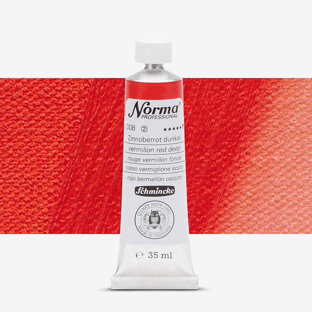 Schmincke Norma Professional Oil Paint Vermilion Red Deep