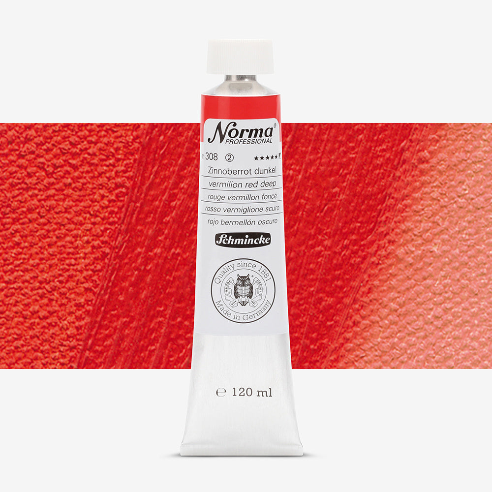 Schmincke Norma Professional Oil Paint Vermilion Red Deep