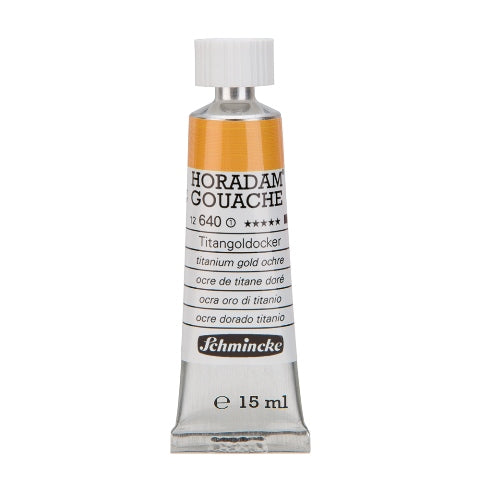 Schmincke Horadam Gouache Paint Titanium Gold Ochre 15ml