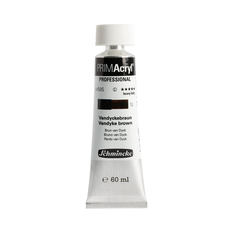 Schmincke Primacryl Acrylic Paint Vandyke Brown 60ml