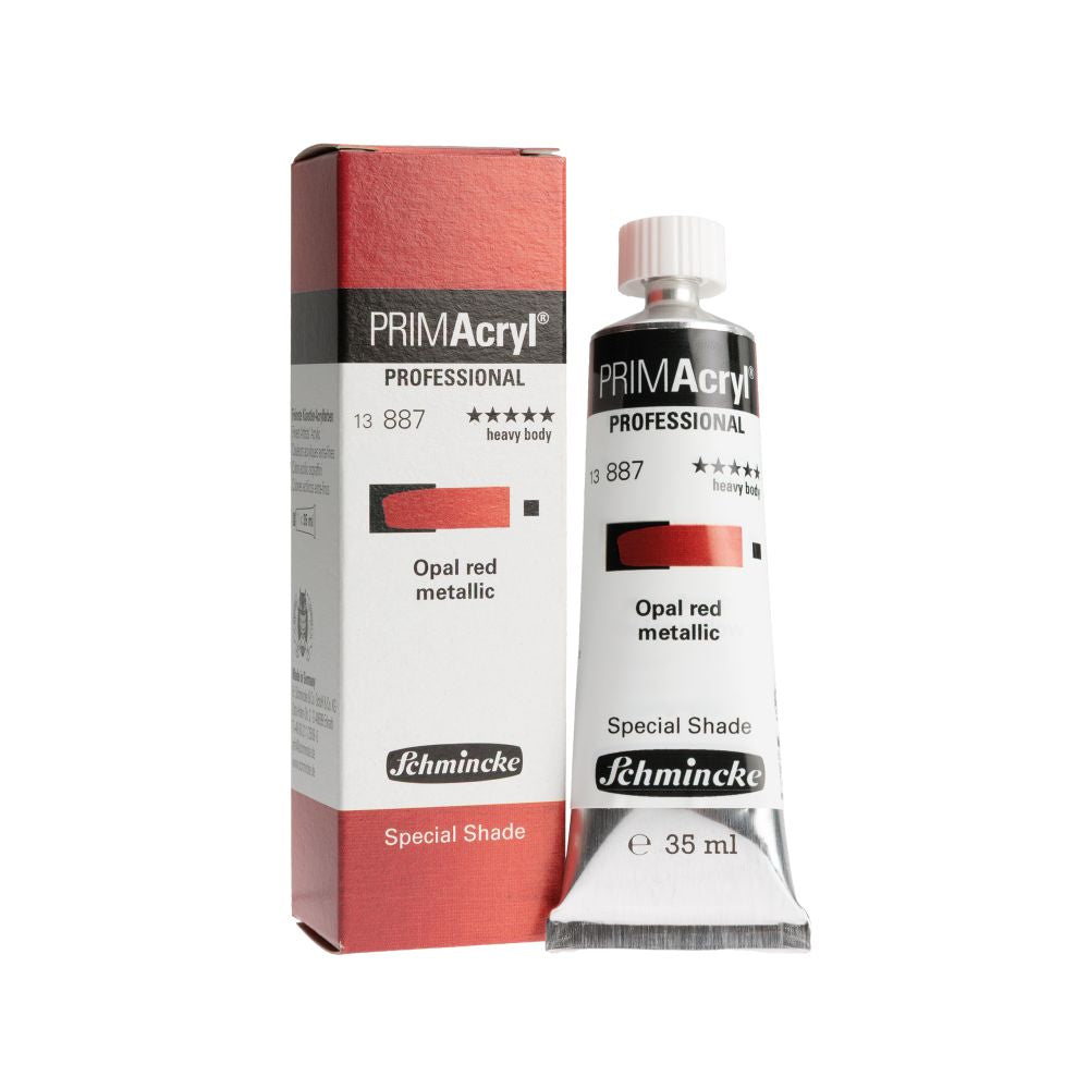 SCHMINCKE PRIMACRYL ACRYLIC PAINT OPAL RED METALLIC