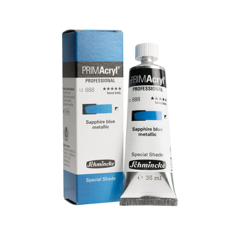 SCHMINCKE PRIMACRYL ACRYLIC PAINT SAPPHIRE BLUE METALLIC