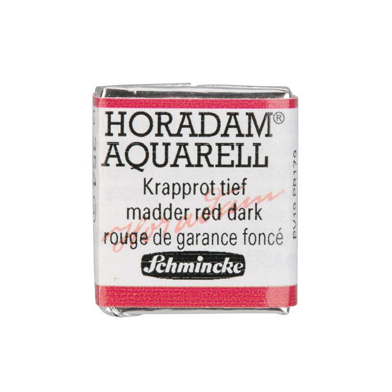 Schmincke Horadam Aquarelle Watercolour Paint Madder Red Dark