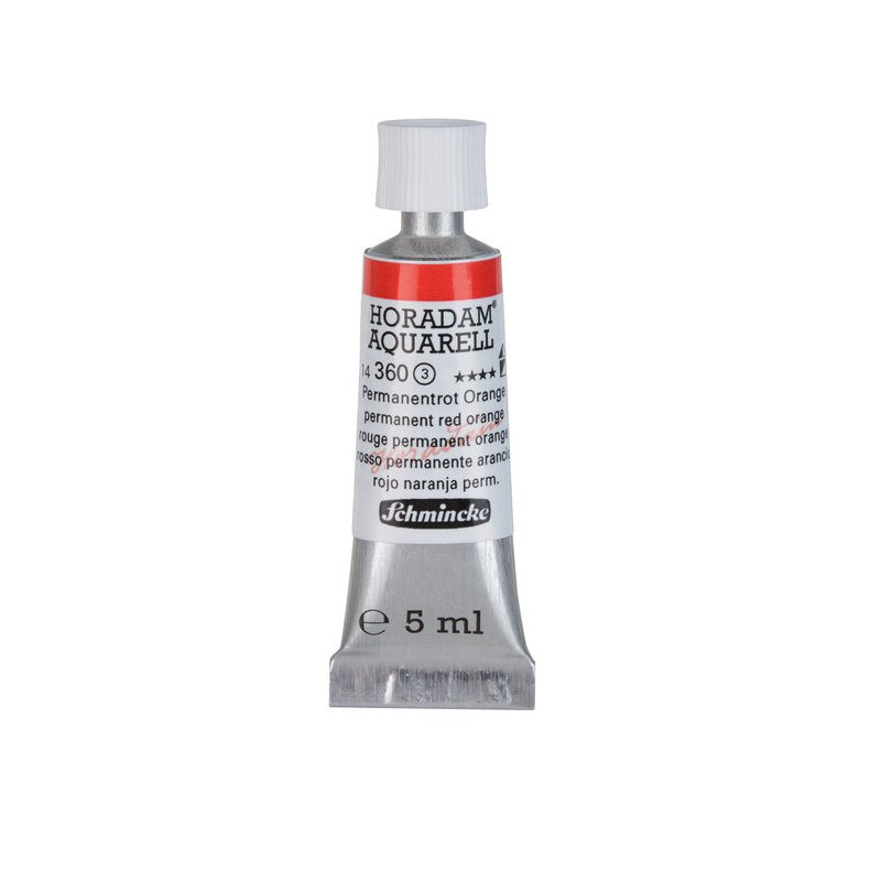 Schmincke Horadam Aquarelle Watercolour Paint Permanent Red Orange