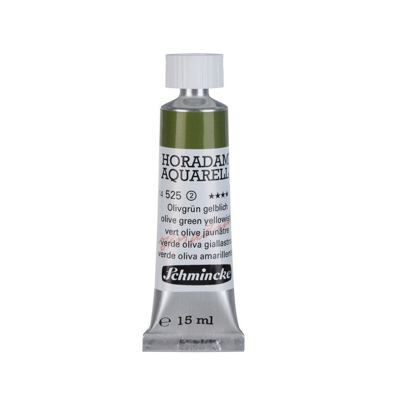 Schmincke Horadam Aquarelle Watercolour Paint Olive Green Yellowish