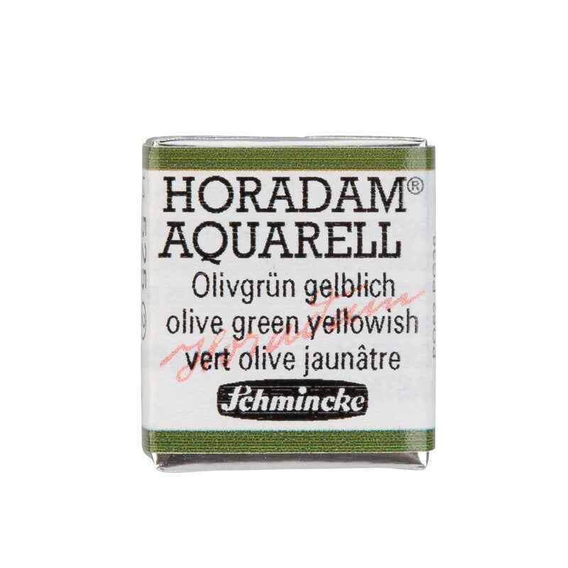 Schmincke Horadam Aquarelle Watercolour Paint Olive Green Yellowish