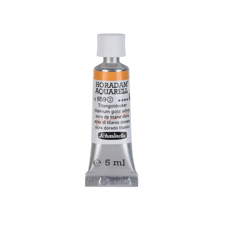 Schmincke Horadam Aquarelle Watercolour Paint Titanium Gold Ochre