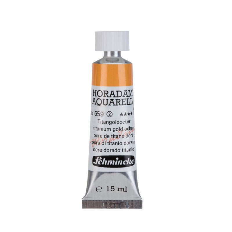 Schmincke Horadam Aquarelle Watercolour Paint Titanium Gold Ochre