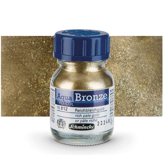 SCHMINCKE WATERCOLOUR MEDIUM AQUA BRONZE RICH PALE GOLD