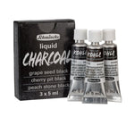 SCHMINCKE LIQUID CHARCOAL PAINT SET 3 X 5ML