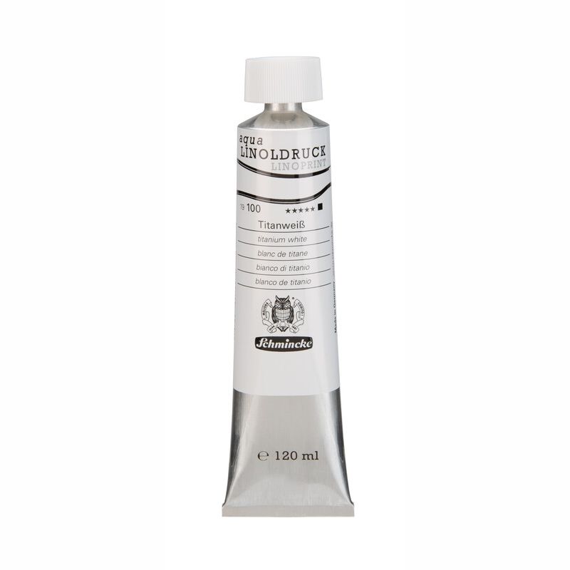 Schmincke Aqua LinoPrint Print Ink Titanium White 120ml