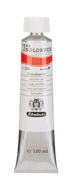 Schmincke Aqua LinoPrint Print Ink Vermilion Red 120ml