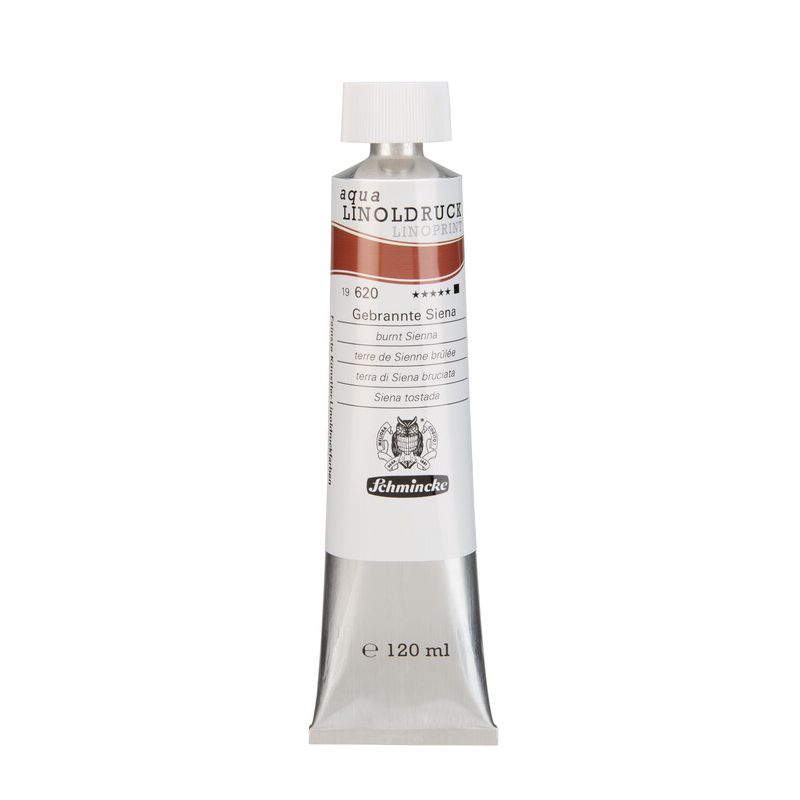 Schmincke Aqua LinoPrint Print Ink Burnt Sienna 120ml