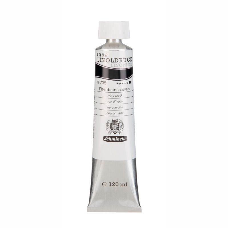 Schmincke Aqua LinoPrint Print Ink Ivory Black 120ml