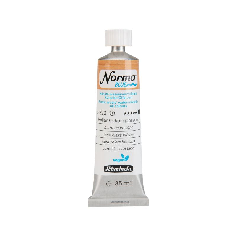 Schmincke Norma Blue Water Mixable Oil Paint Burnt Ochre Light