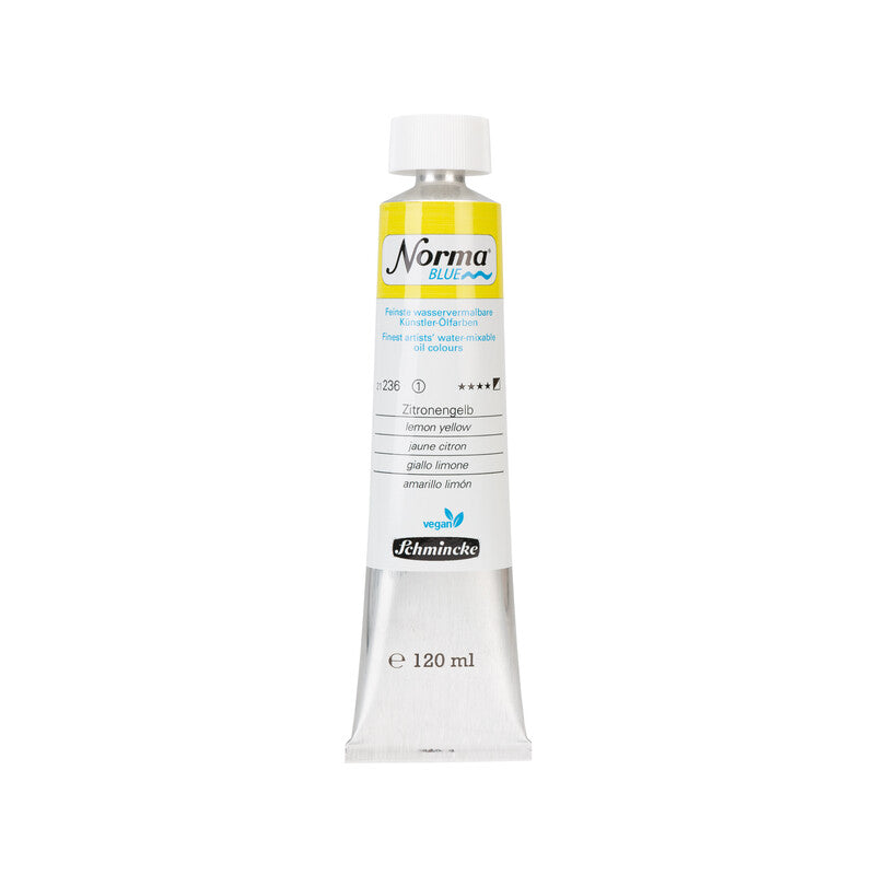 Schmincke Norma Blue Water Mixable Oil Paint Lemon Yellow