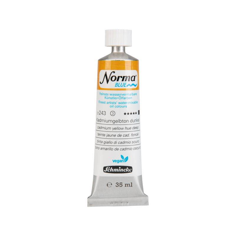 Schmincke Norma Blue Water Mixable Oil Paint Cadmium Yellow Hue Deep