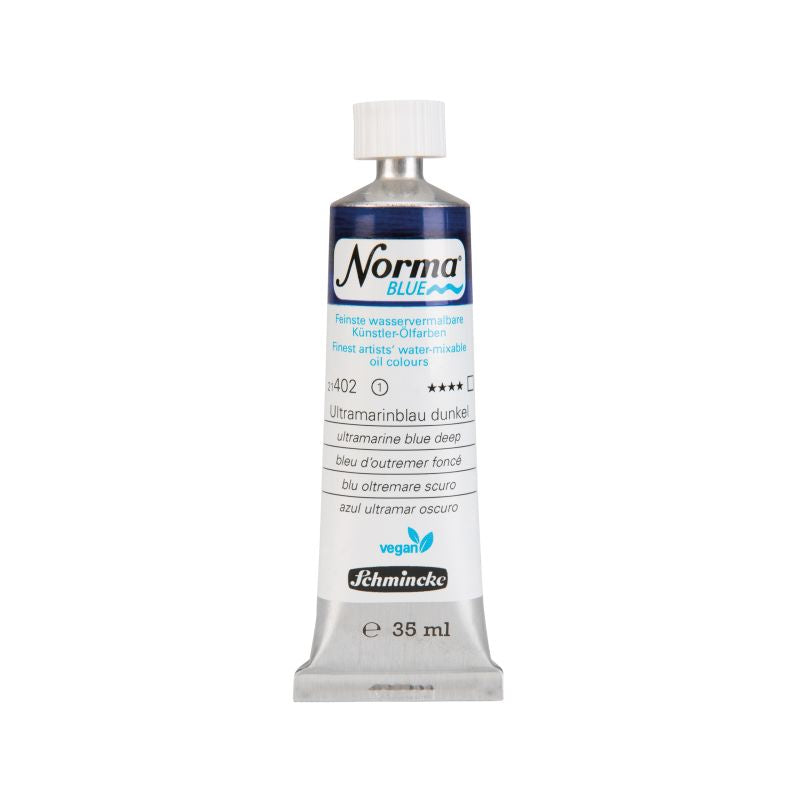 Schmincke Norma Blue Water Mixable Oil Paint Ultramarine Blue Deep