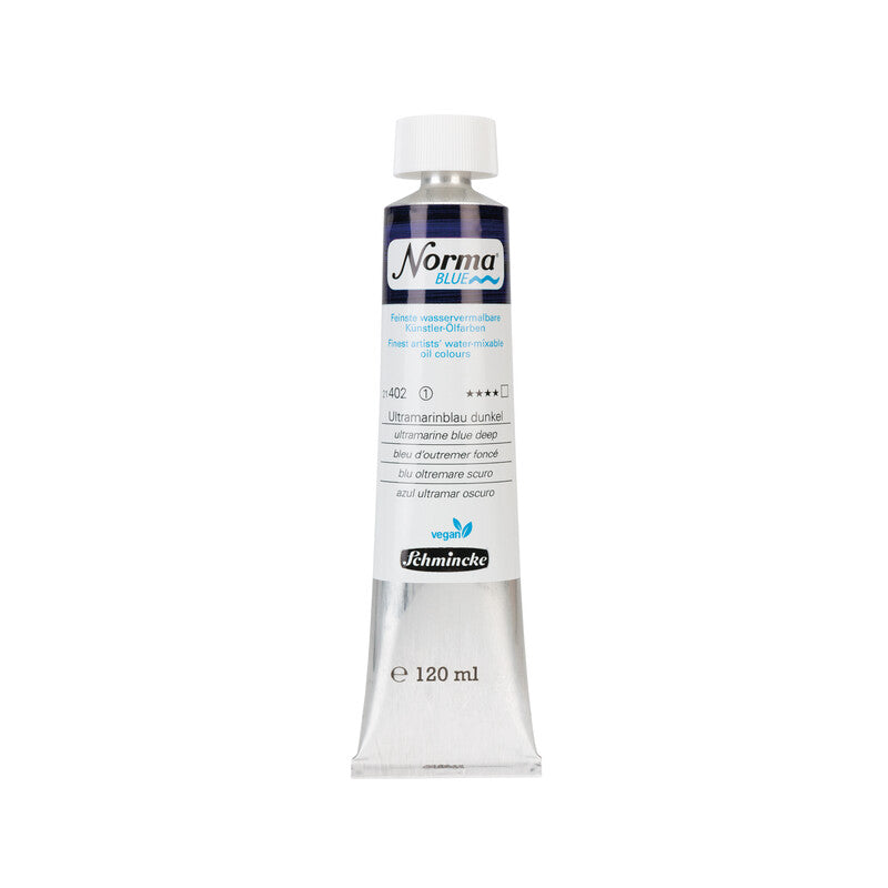Schmincke Norma Blue Water Mixable Oil Paint Ultramarine Blue Deep