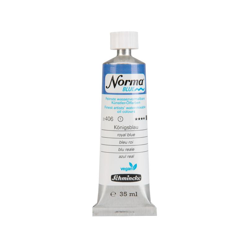 Schmincke Norma Blue Water Mixable Oil Paint Royal Blue