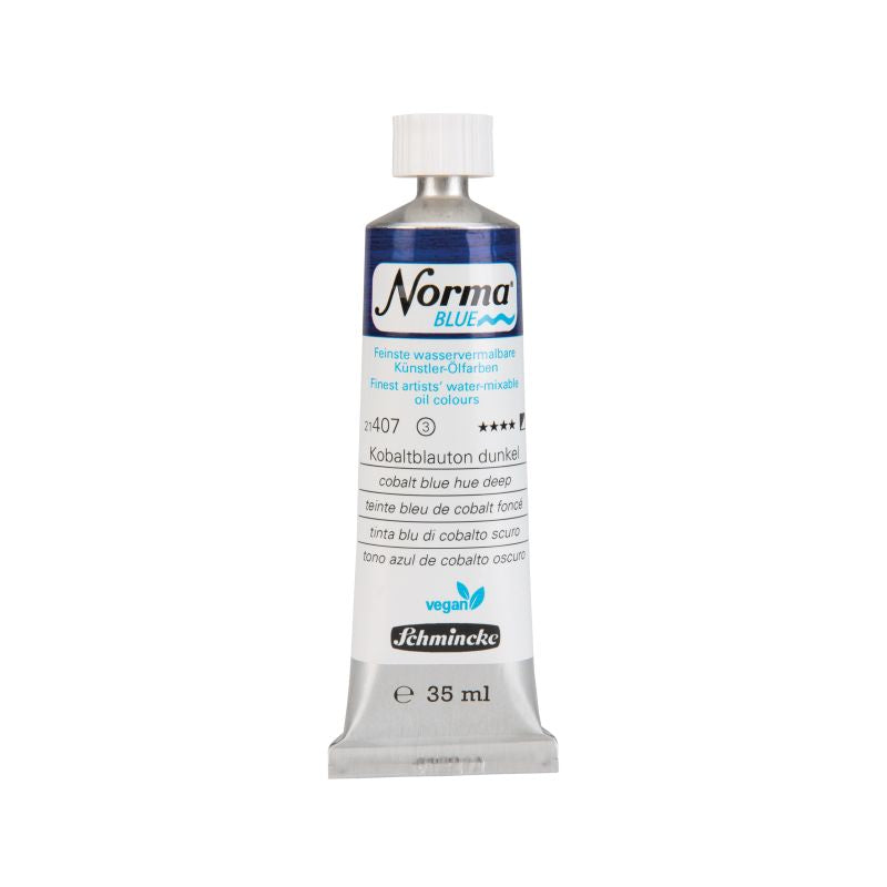 Schmincke Norma Blue Water Mixable Oil Paint Cobalt Blue Hue Deep