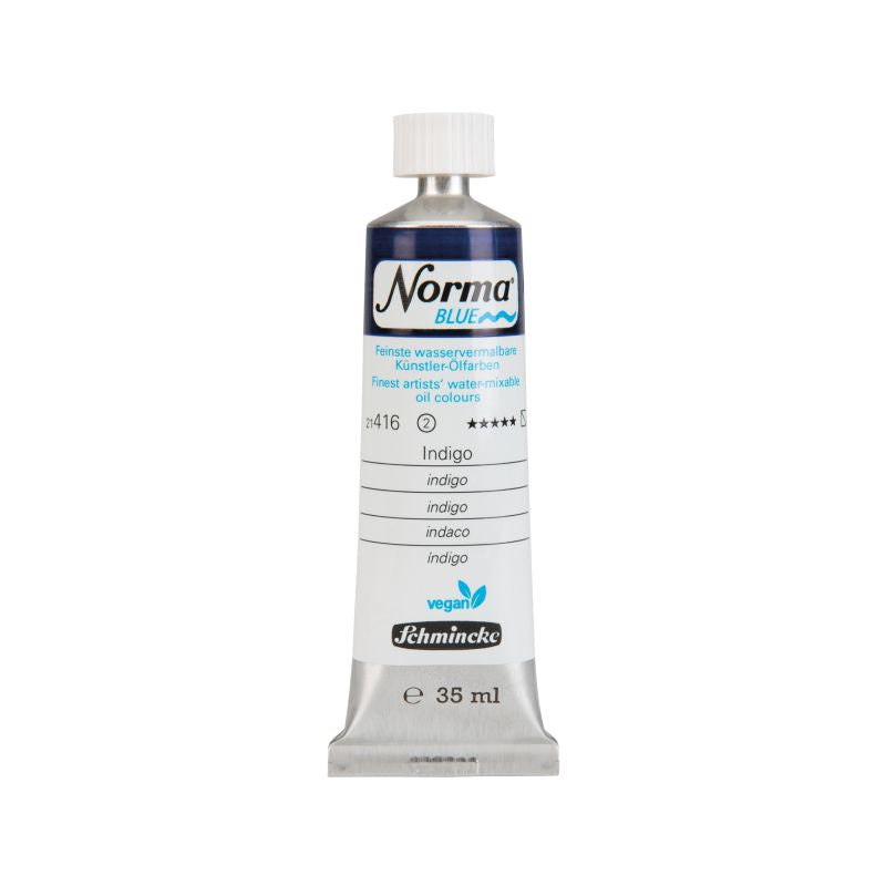 Schmincke Norma Blue Water Mixable Oil Paint Indigo