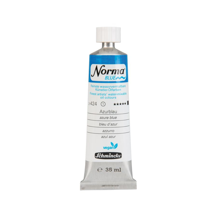 Schmincke Norma Blue Water Mixable Oil Paint Azure Blue