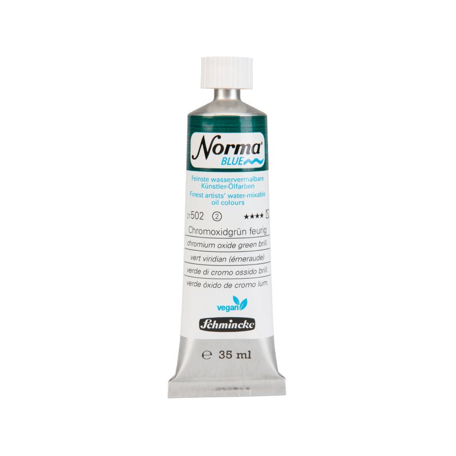 Schmincke Norma Blue Water Mixable Oil Paint Chromium Oxide Green Brillant