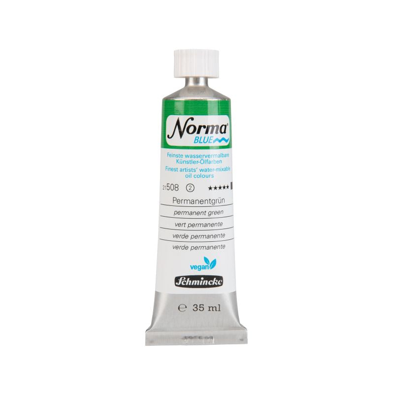 Schmincke Norma Blue Water Mixable Oil Paint Permanent Green